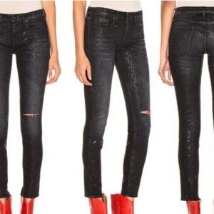R13 Alison Skinny Snakeskin Jeans